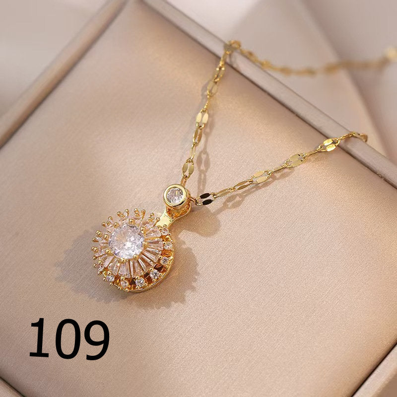 18K Gold Plated Shiny Spinner Necklaces -Blind bag