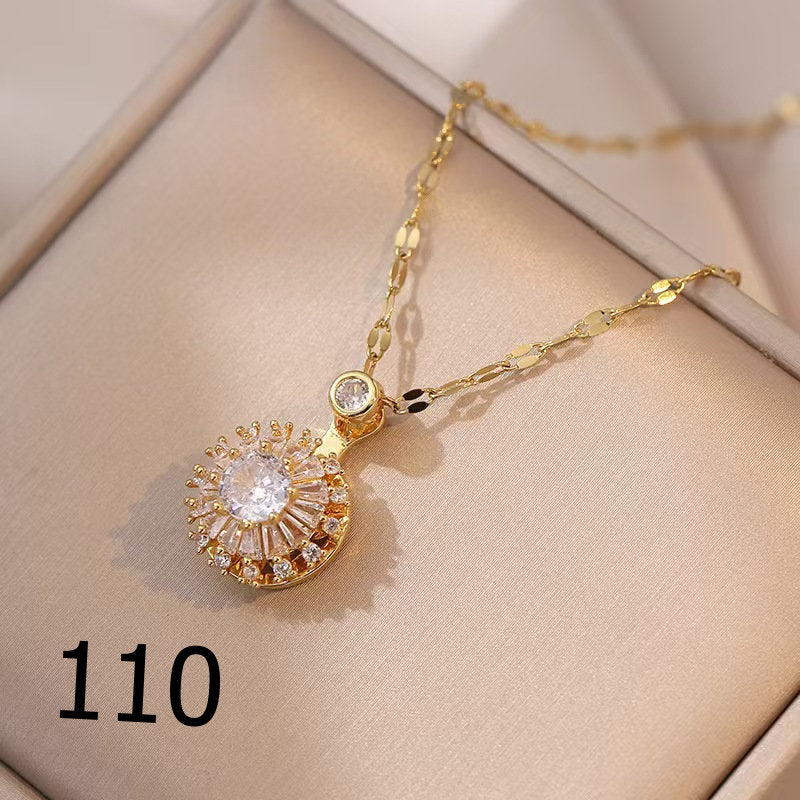 18K Gold Plated Shiny Spinner Necklaces -Blind bag
