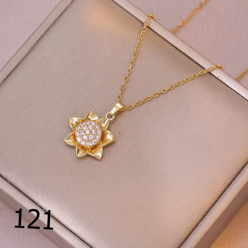 18K Gold Plated Shiny Spinner Necklaces -Blind bag
