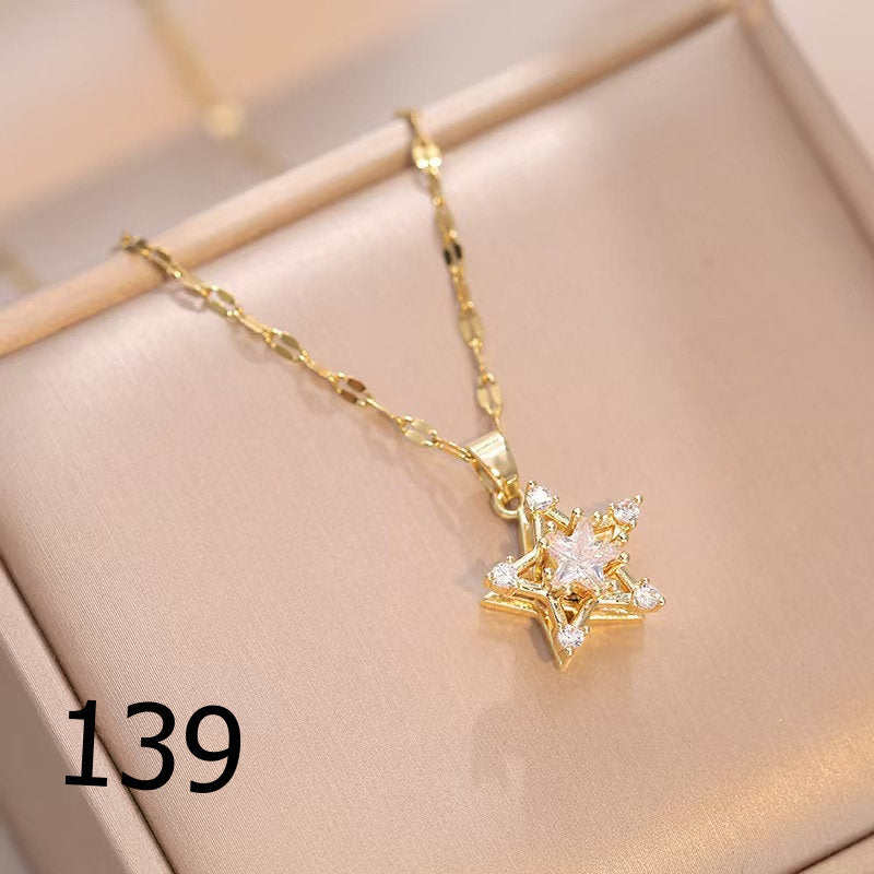 18K Gold Plated Shiny Spinner Necklaces -Blind bag