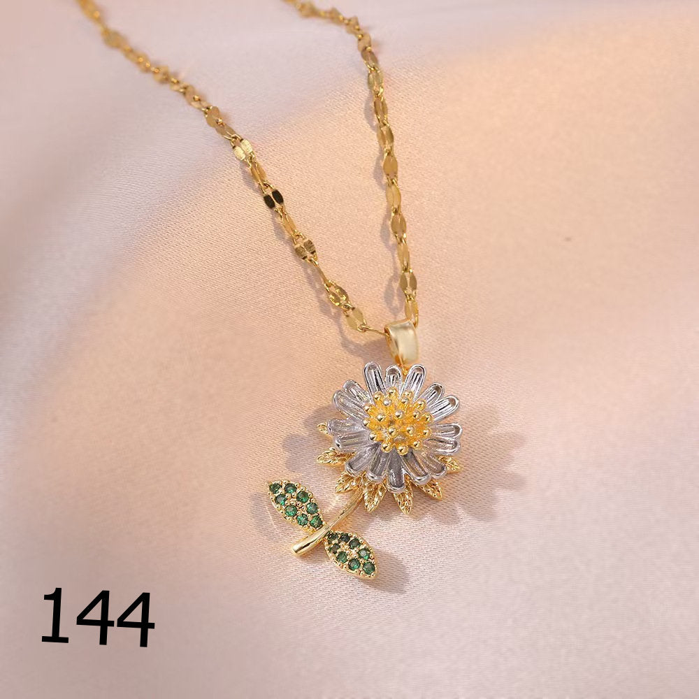 18K Gold Plated Shiny Spinner Necklaces -Blind bag