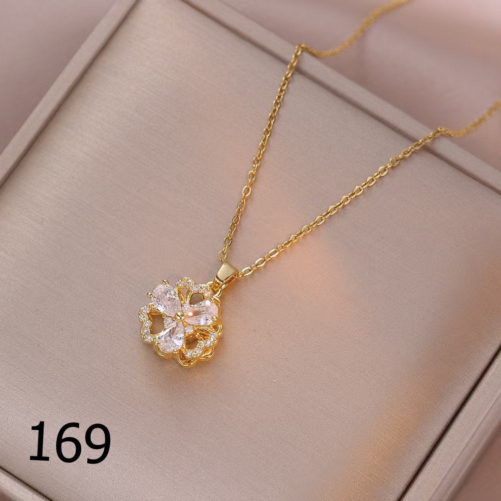 18K Gold Plated Shiny Spinner Necklaces -Blind bag