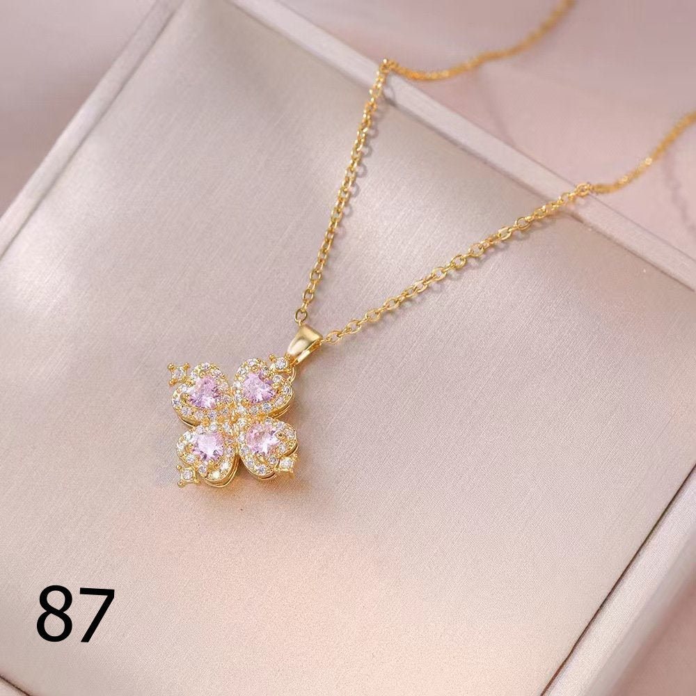 18K Gold Plated Shiny Spinner Necklaces -Blind bag