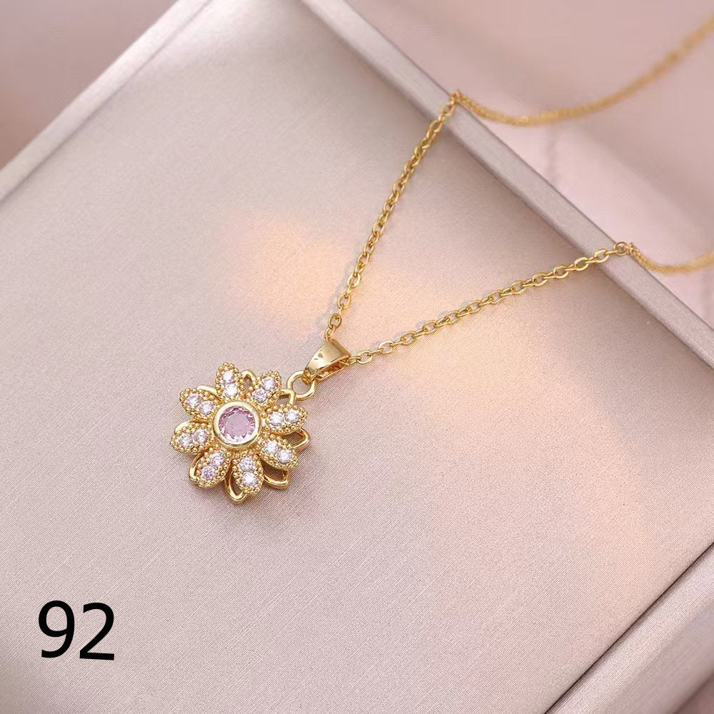 18K Gold Plated Shiny Spinner Necklaces -Blind bag