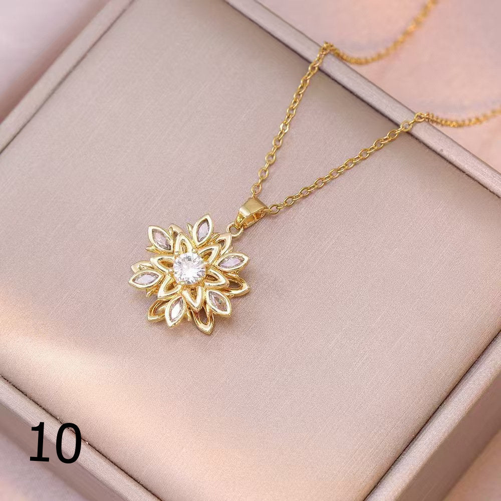 18K Gold Plated Shiny Spinner Necklaces -Blind bag