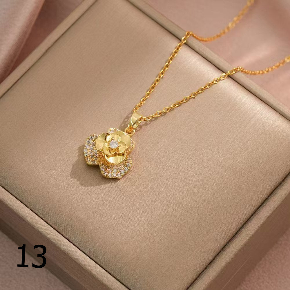 18K Gold Plated Shiny Spinner Necklaces -Blind bag