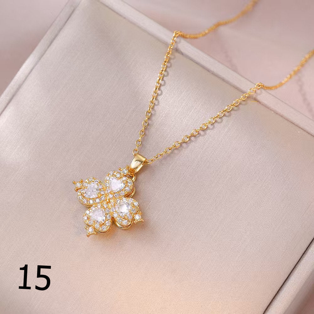 18K Gold Plated Shiny Spinner Necklaces -Blind bag