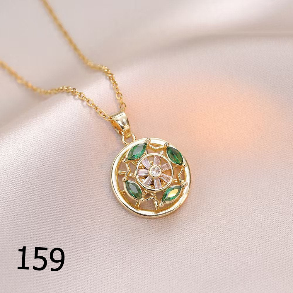 18K Plated Shiny Spinner Necklace (1)