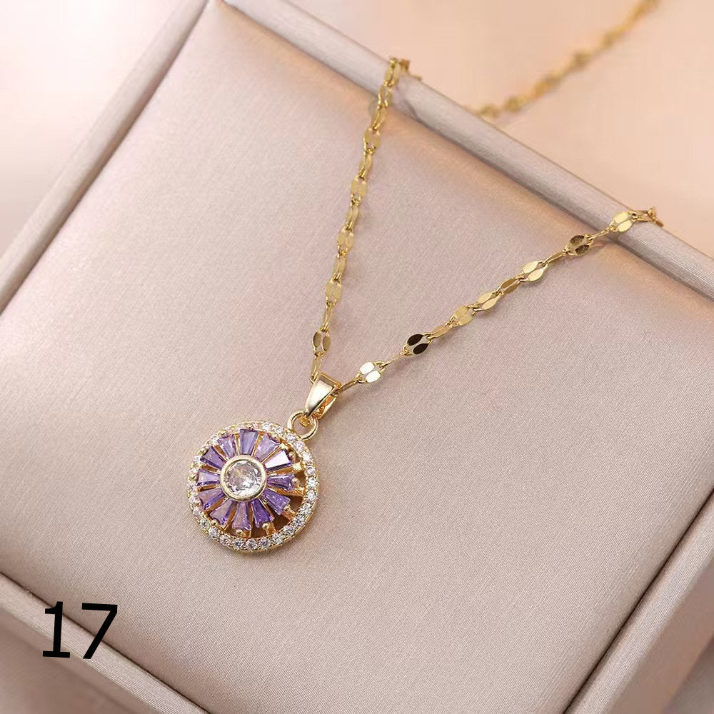 18K Gold Plated Shiny Spinner Necklaces -Blind bag