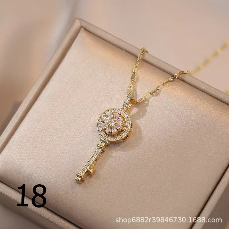 18K Gold Plated Shiny Spinner Necklaces -Blind bag