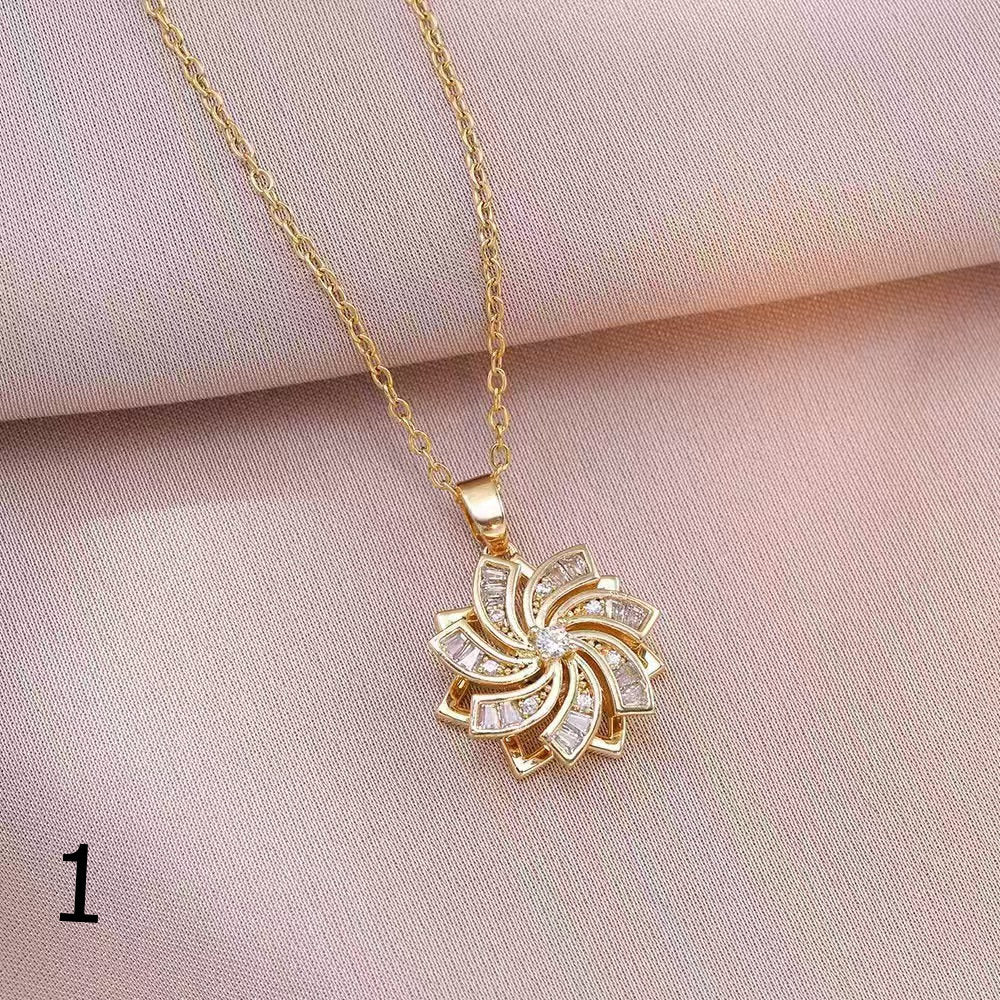18K Gold Plated Shiny Spinner Necklaces -Blind bag