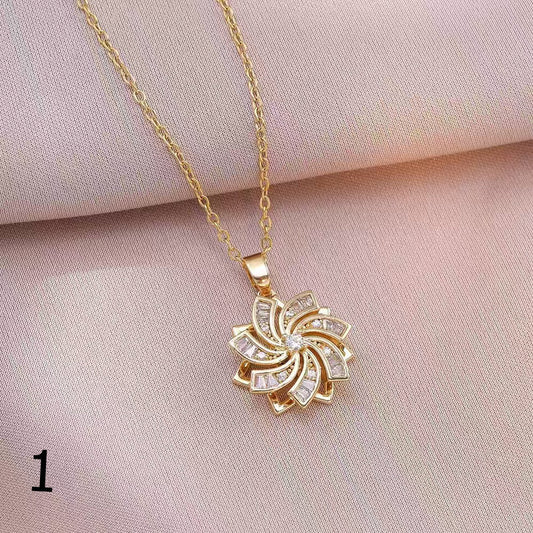 18K Plated Shiny Spinner Necklace