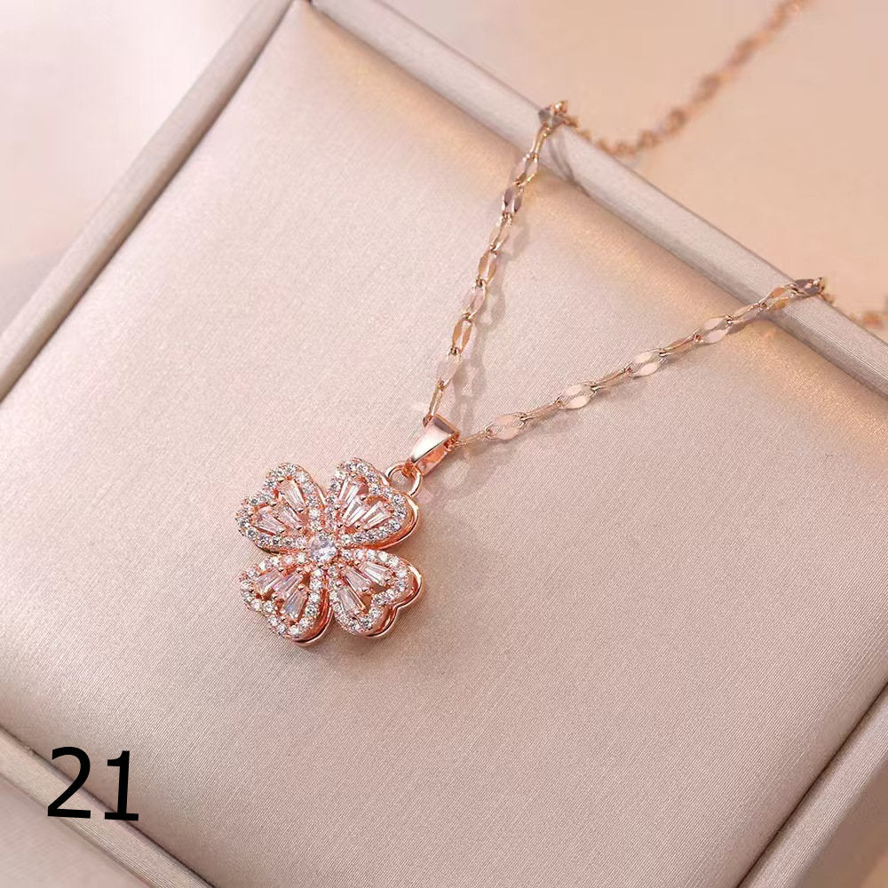 18K Gold Plated Shiny Spinner Necklaces -Blind bag