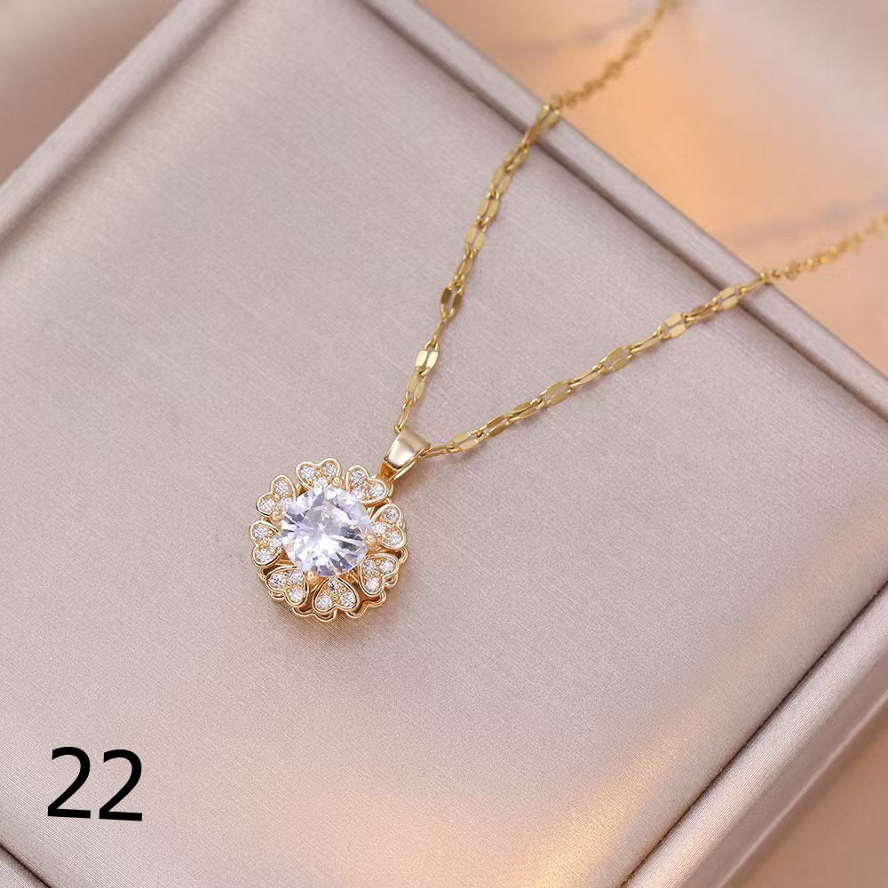 18K Gold Plated Shiny Spinner Necklaces -Blind bag