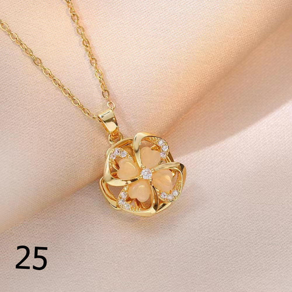 18K Gold Plated Shiny Spinner Necklaces -Blind bag