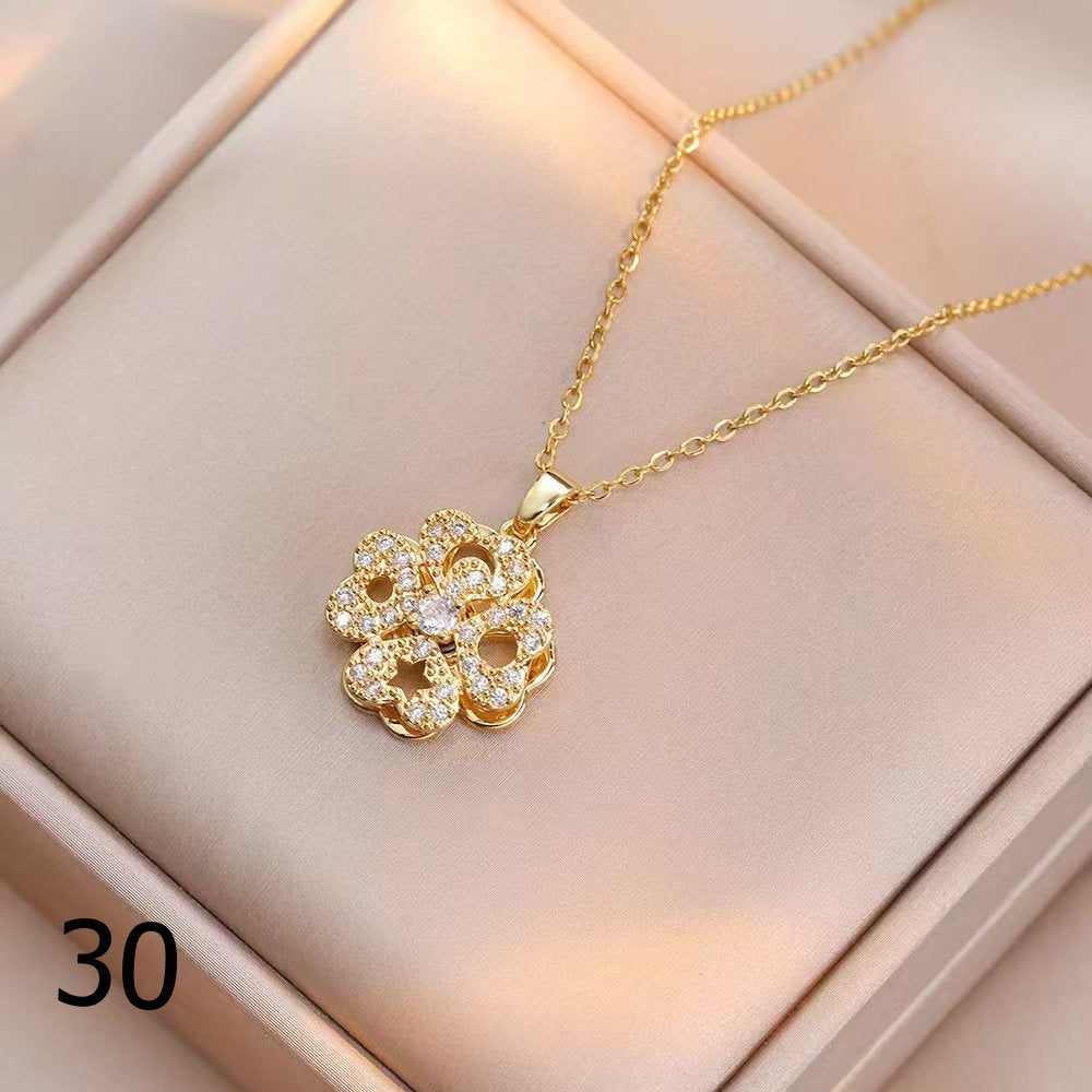 18K Gold Plated Shiny Spinner Necklaces -Blind bag