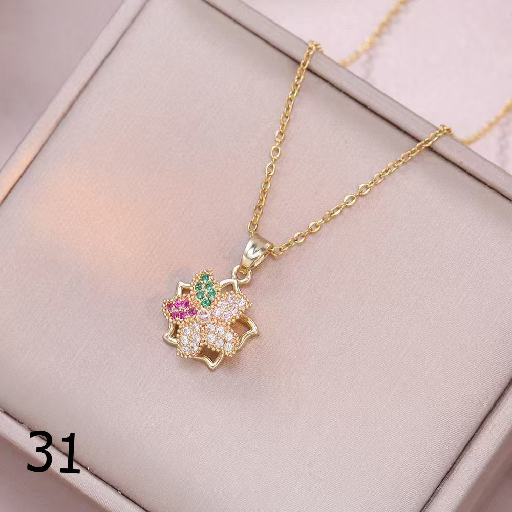 18K Gold Plated Shiny Spinner Necklaces -Blind bag