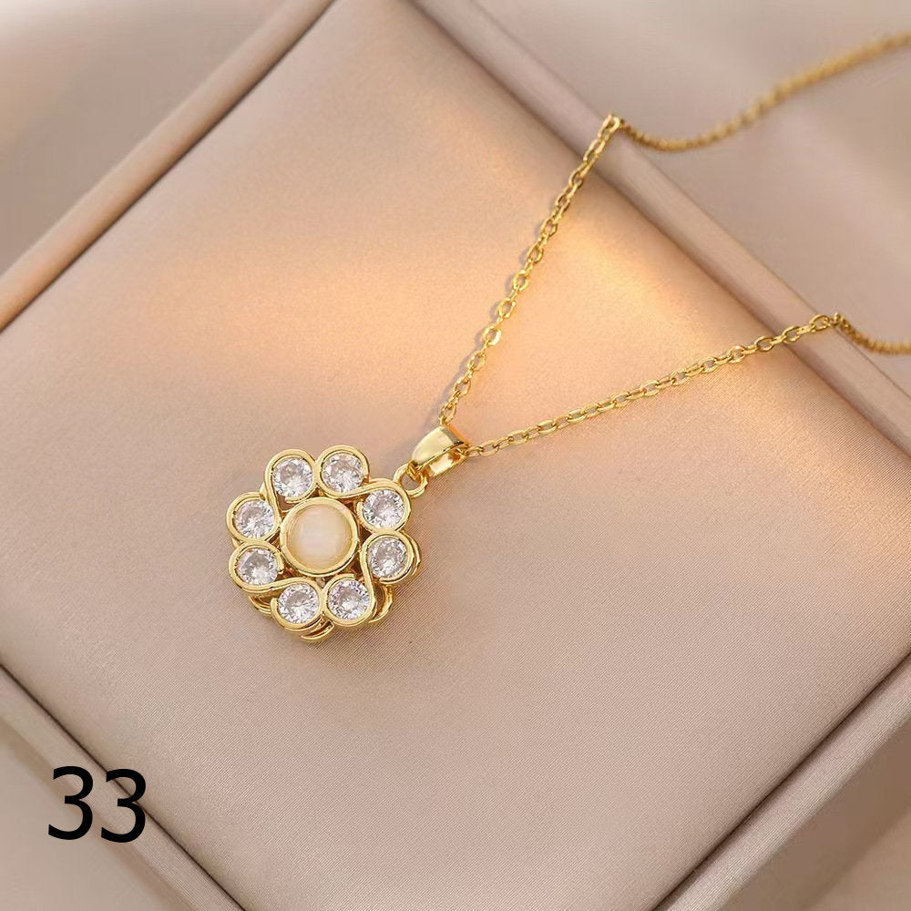 18K Gold Plated Shiny Spinner Necklaces -Blind bag