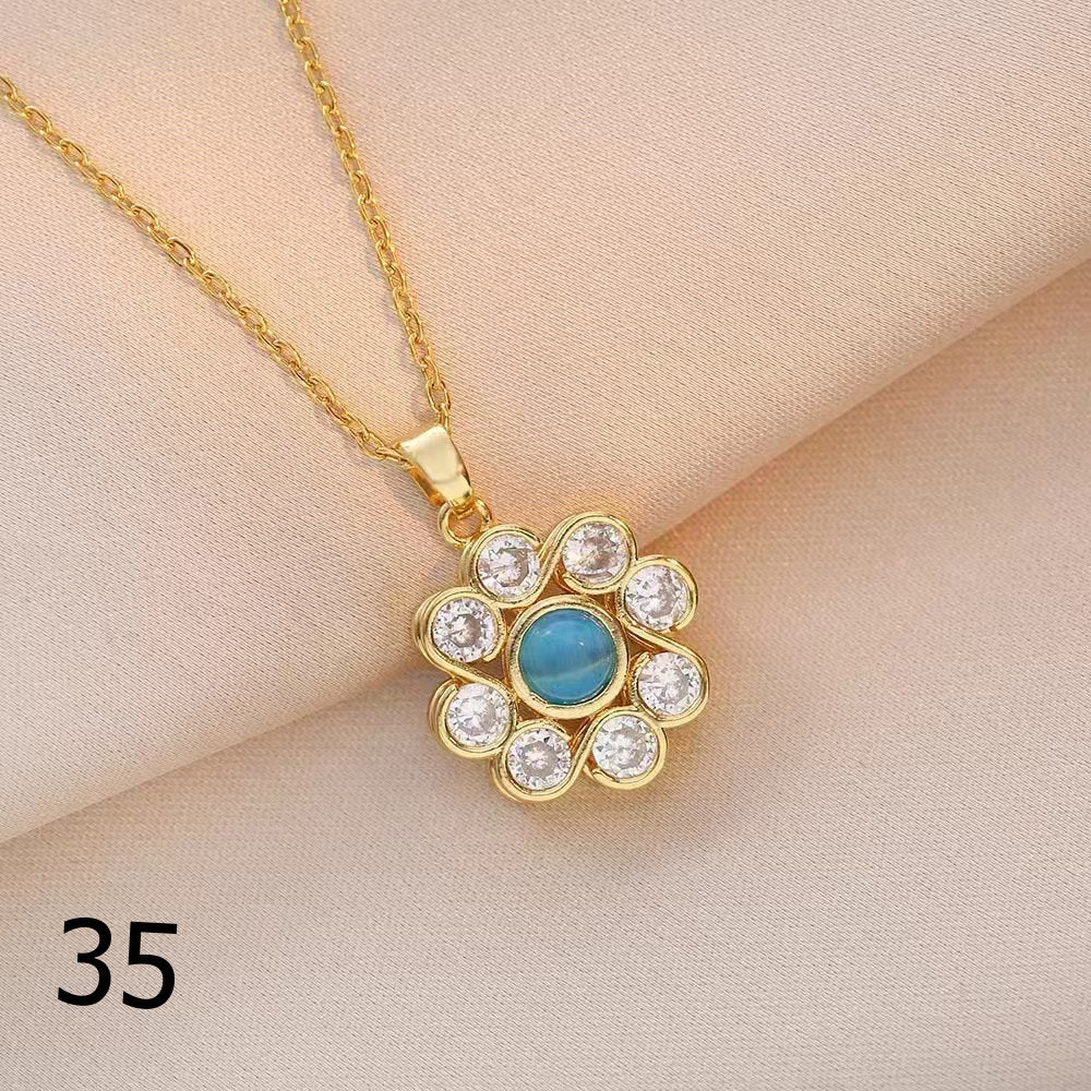 18K Gold Plated Shiny Spinner Necklaces -Blind bag