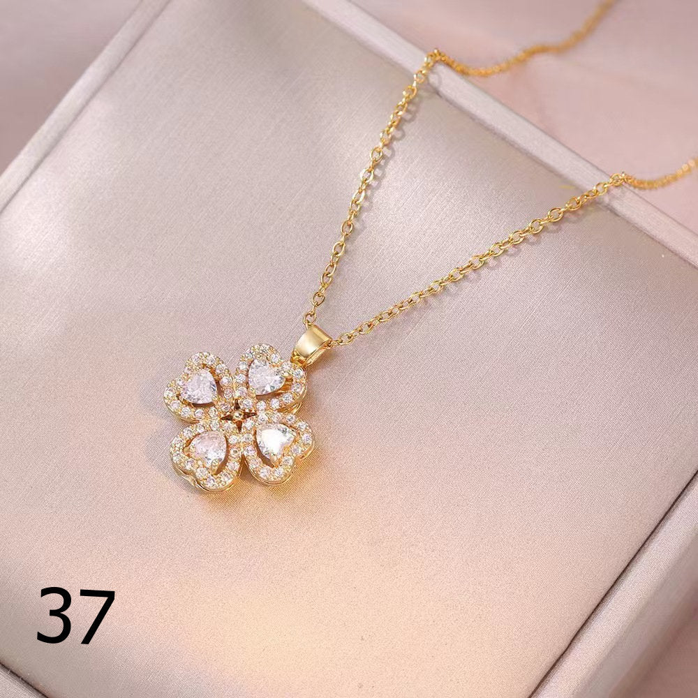 18K Gold Plated Shiny Spinner Necklaces -Blind bag