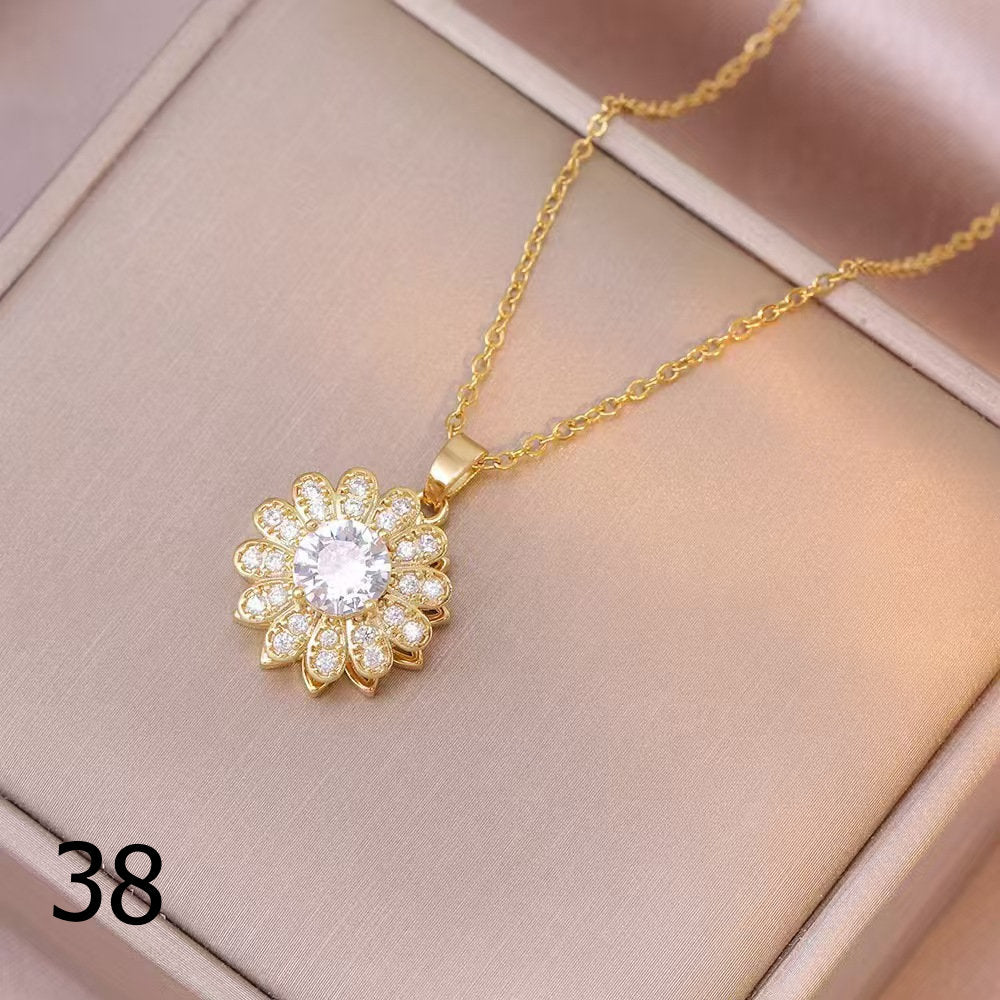 18K Gold Plated Shiny Spinner Necklaces -Blind bag