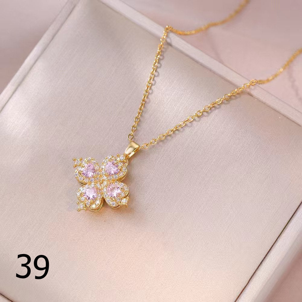 18K Gold Plated Shiny Spinner Necklaces -Blind bag