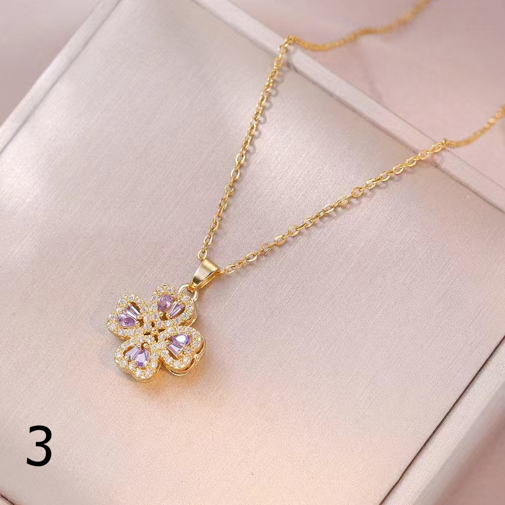 18K Gold Plated Shiny Spinner Necklaces -Blind bag