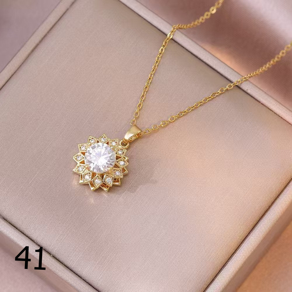 18K Gold Plated Shiny Spinner Necklaces -Blind bag
