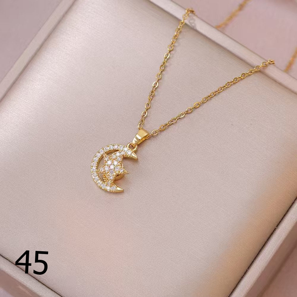 18K Gold Plated Shiny Spinner Necklaces -Blind bag