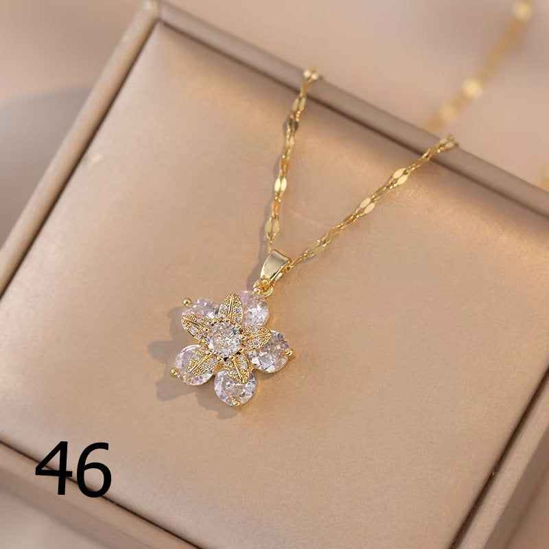 18K Gold Plated Shiny Spinner Necklaces -Blind bag