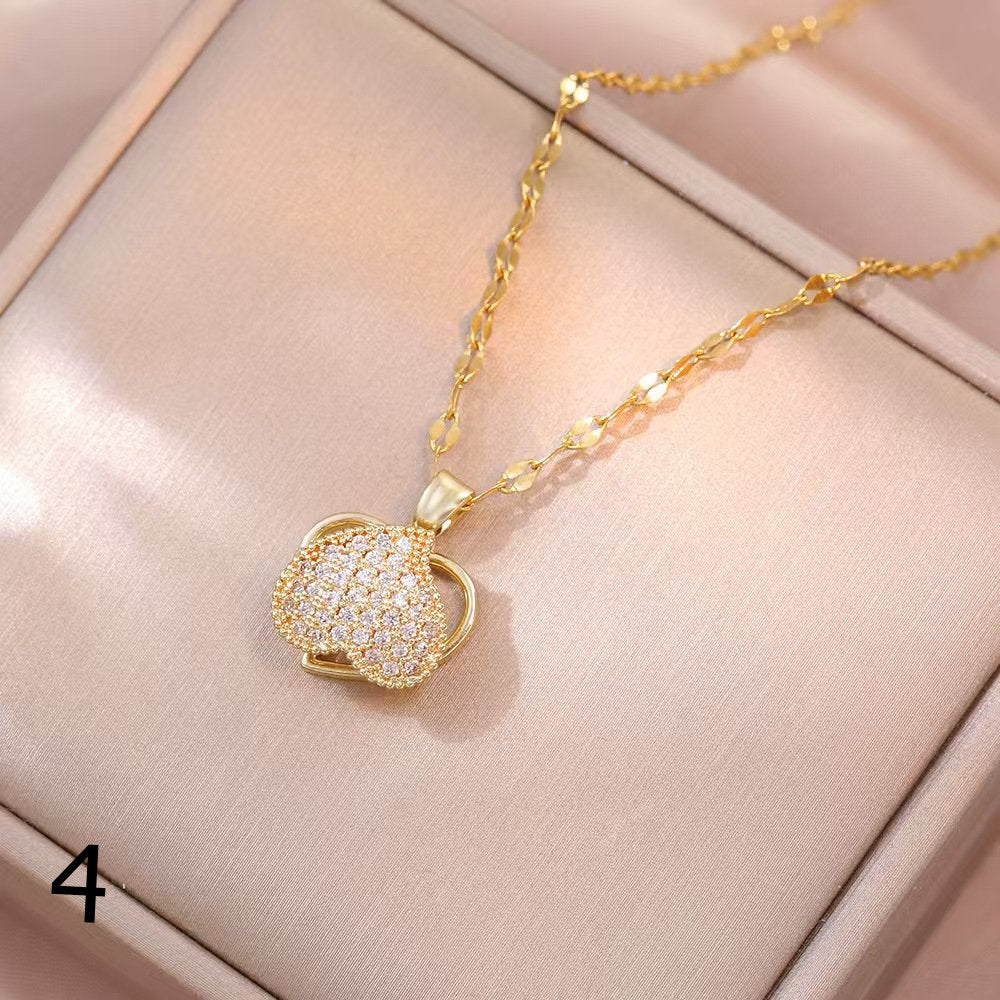 18K Gold Plated Shiny Spinner Necklaces -Blind bag