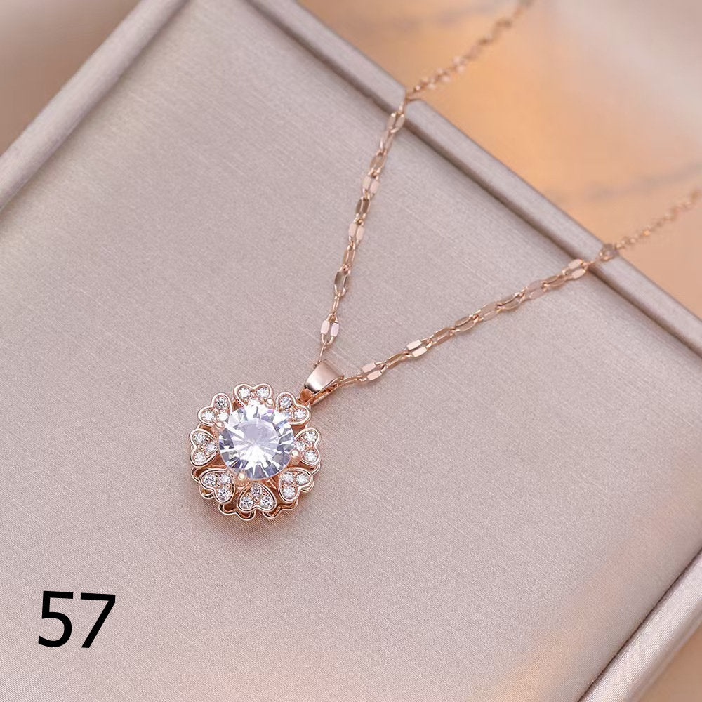 18K Gold Plated Shiny Spinner Necklaces -Blind bag