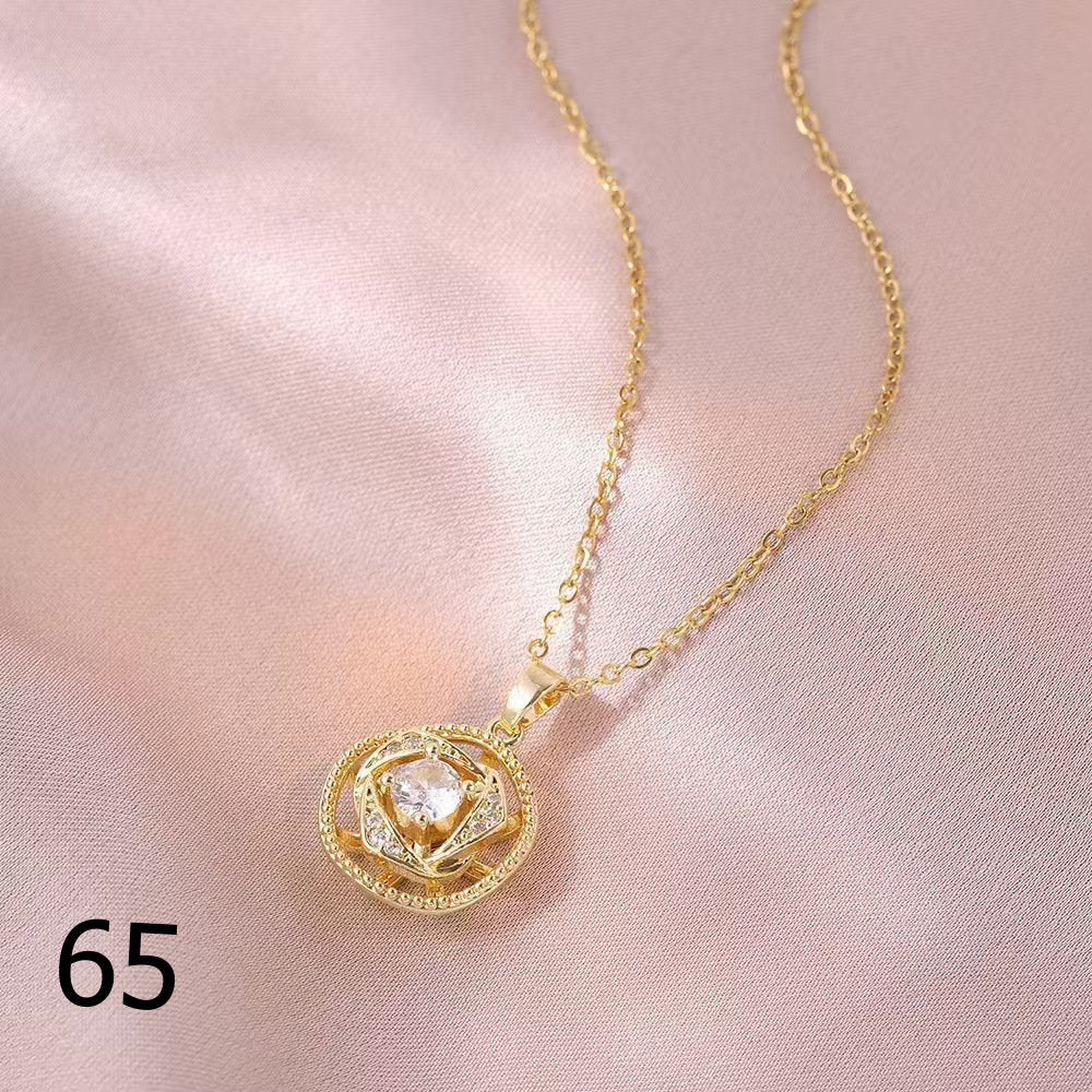 18K Gold Plated Shiny Spinner Necklaces -Blind bag