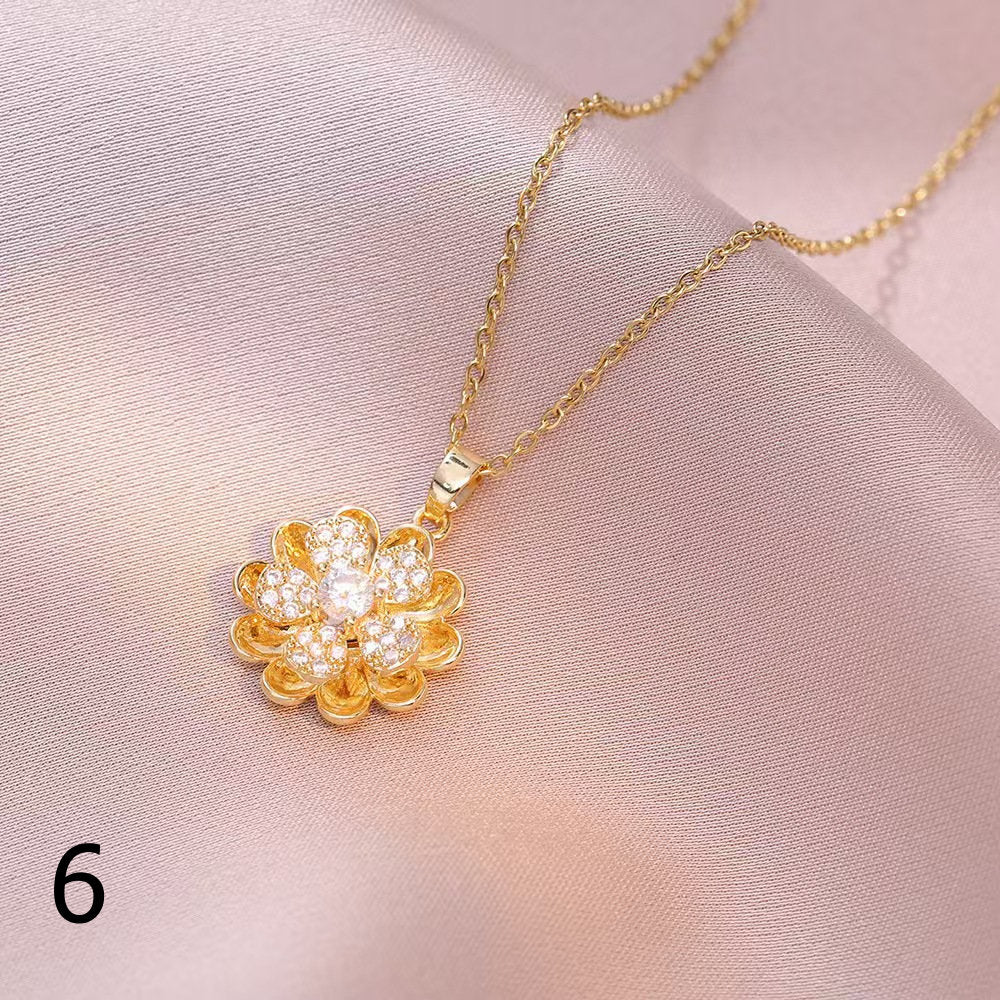 18K Gold Plated Shiny Spinner Necklaces -Blind bag