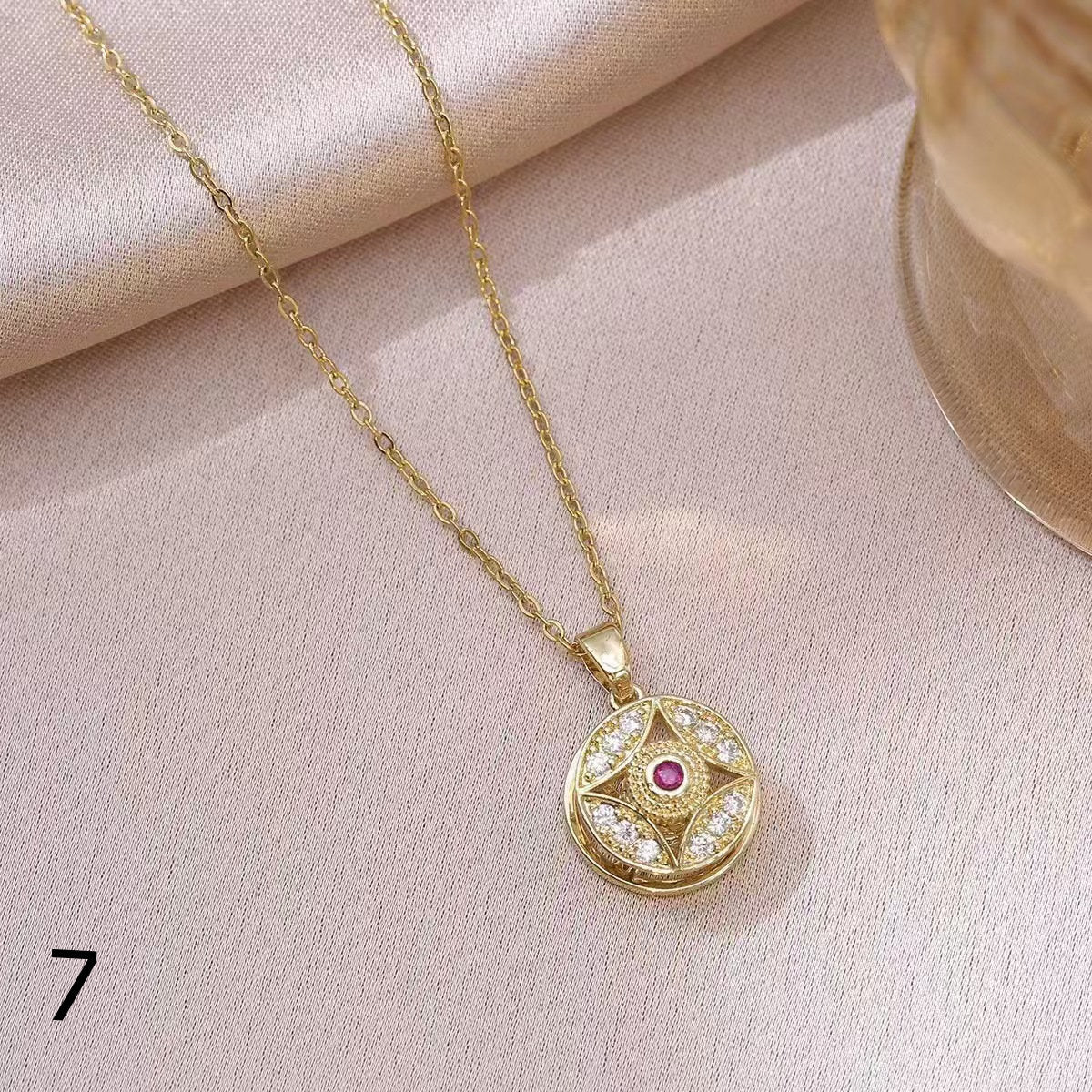 18K Gold Plated Shiny Spinner Necklaces -Blind bag