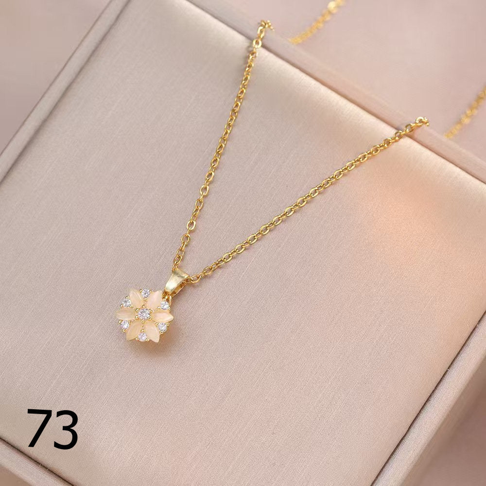 18K Gold Plated Shiny Spinner Necklaces -Blind bag