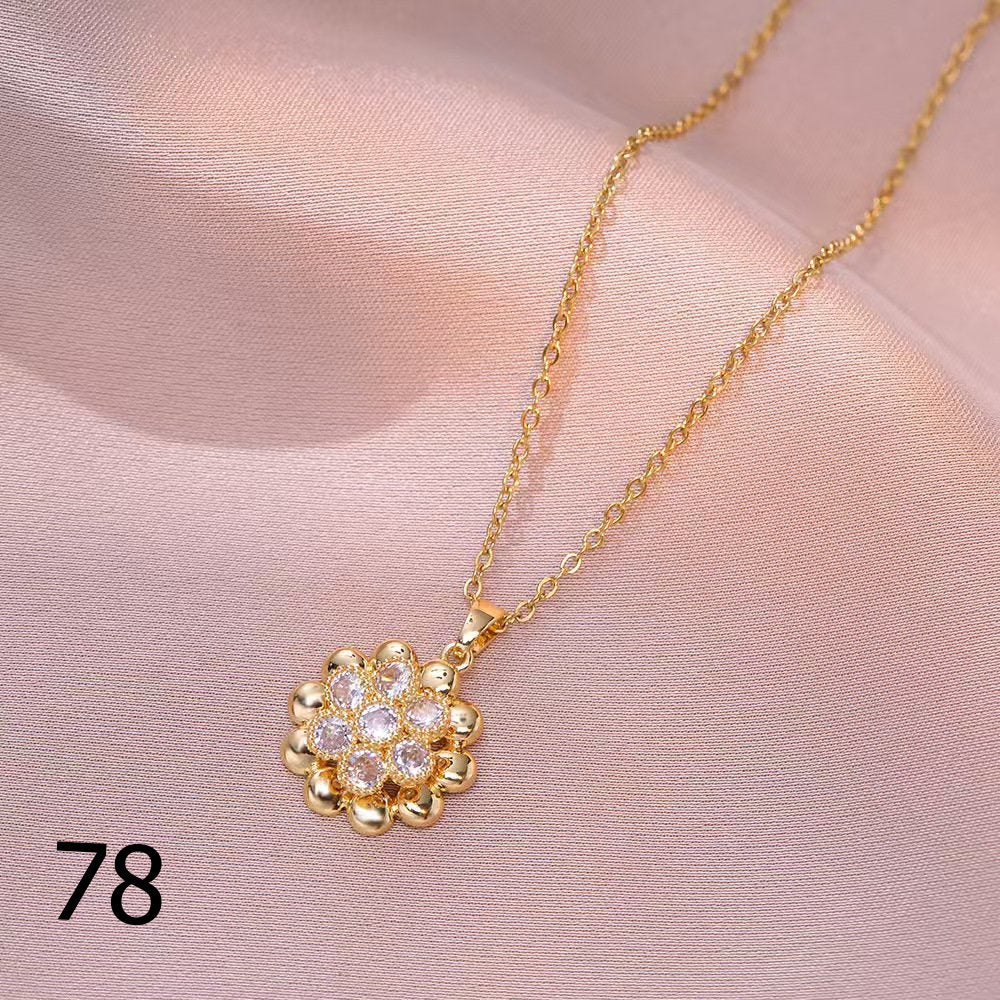 18K Gold Plated Shiny Spinner Necklaces -Blind bag