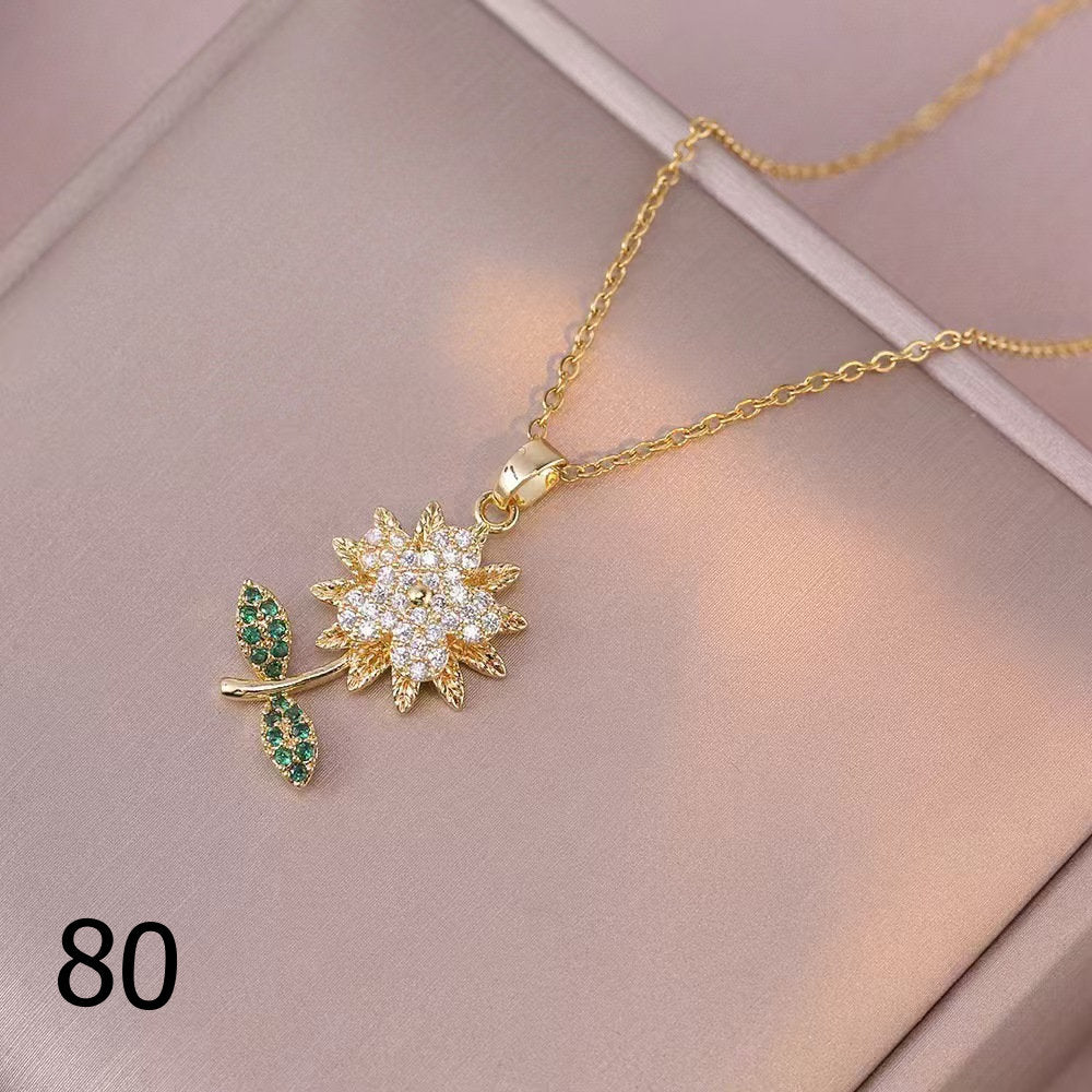 18K Gold Plated Shiny Spinner Necklaces -Blind bag