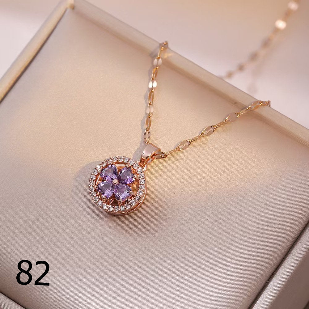 18K Gold Plated Shiny Spinner Necklaces -Blind bag