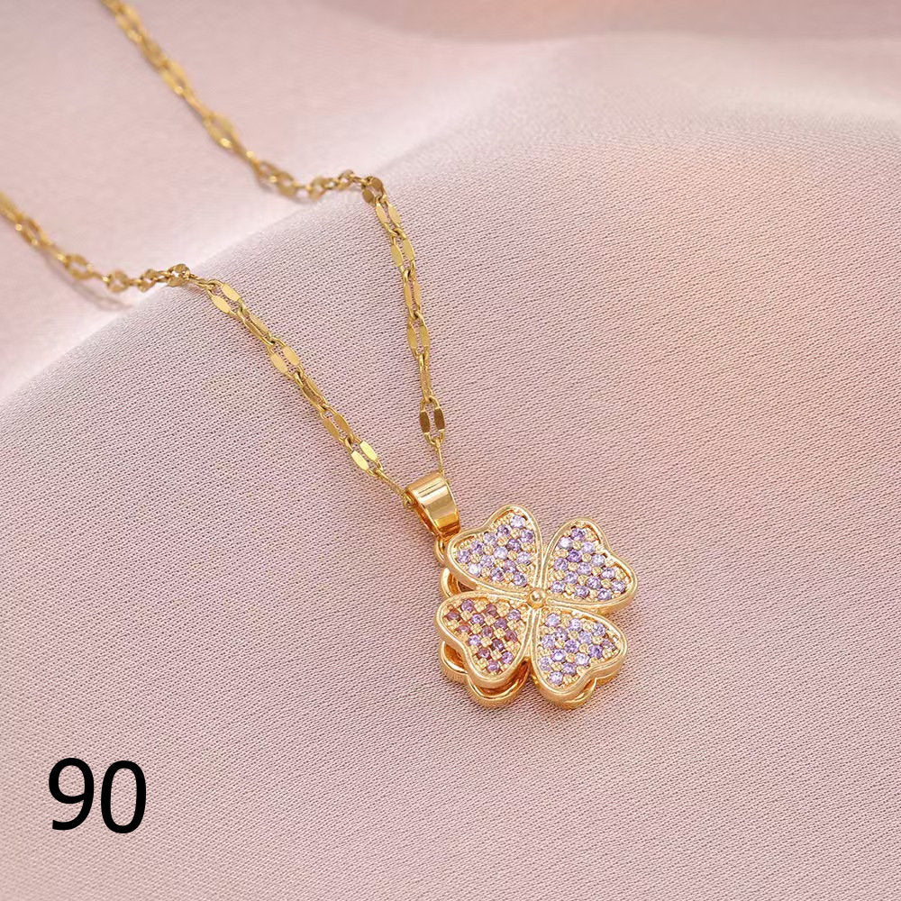 18K Gold Plated Shiny Spinner Necklaces -Blind bag