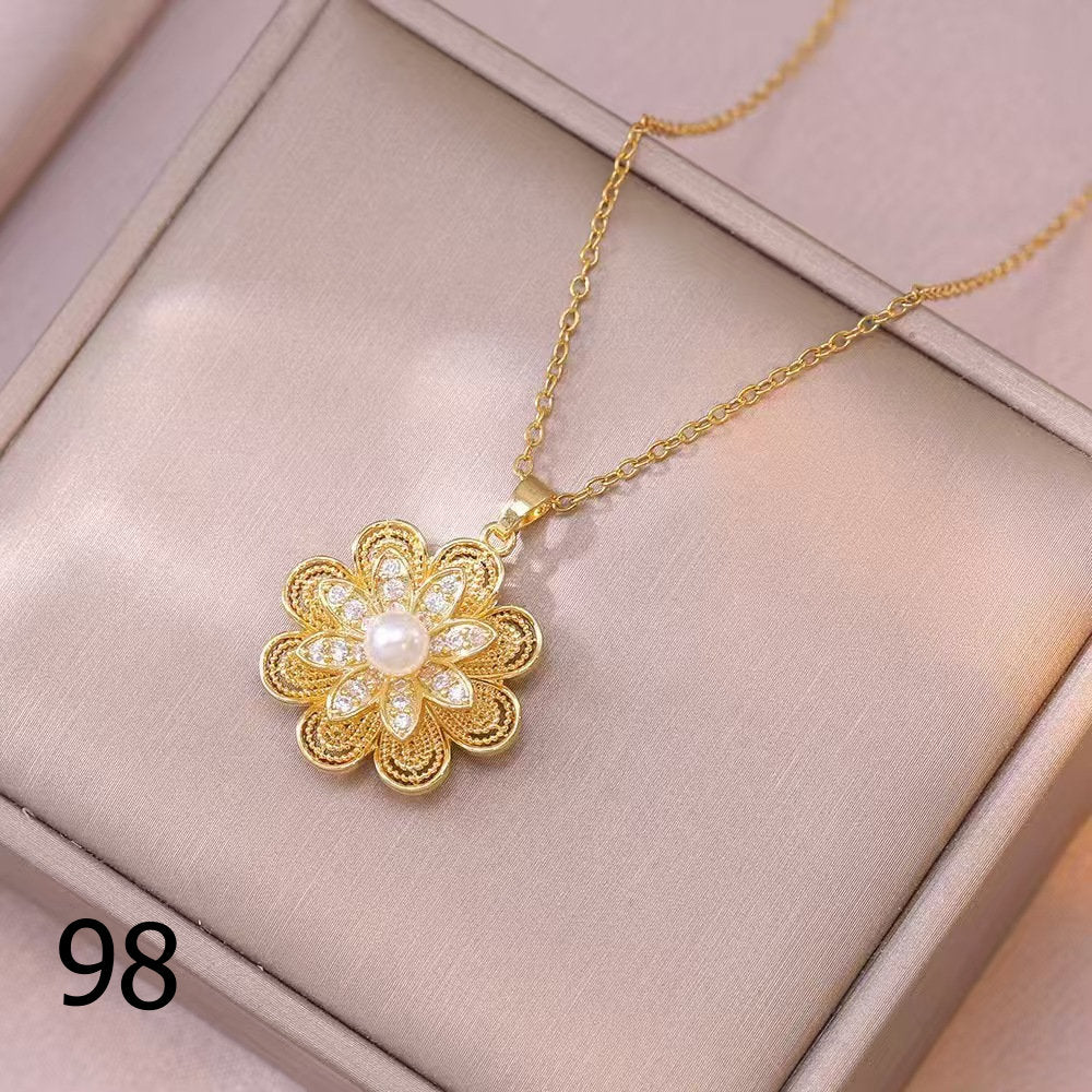 18K Gold Plated Shiny Spinner Necklaces -Blind bag